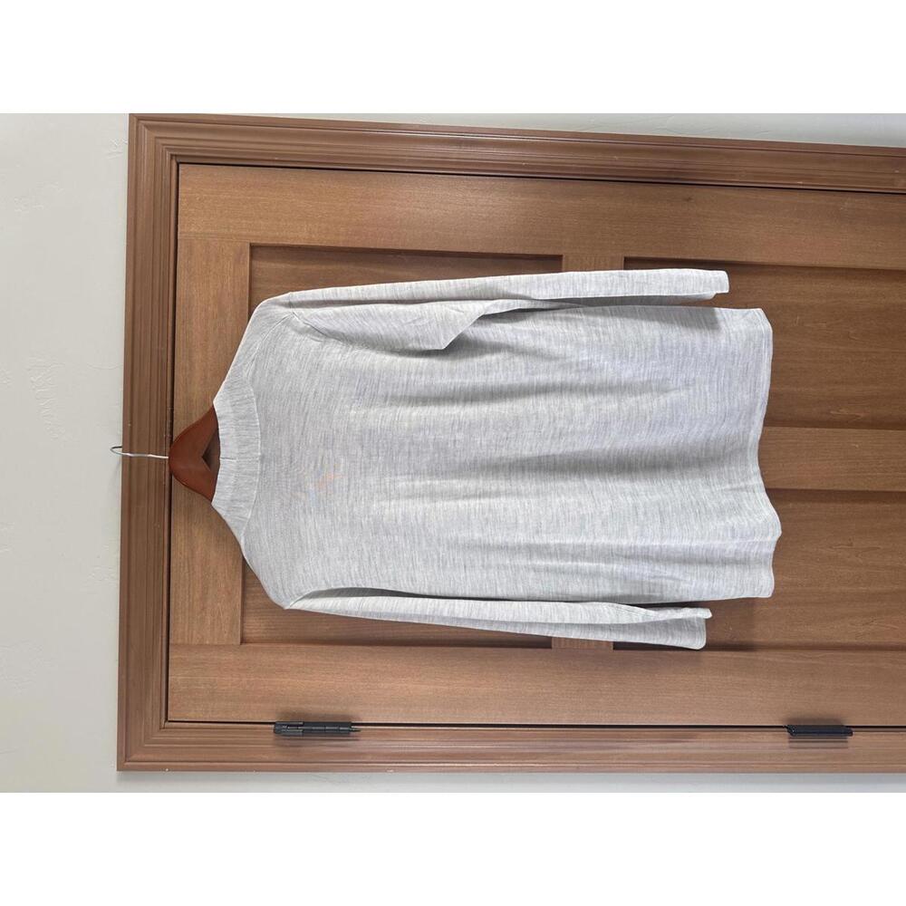 Eileen Fisher 100% Fine Merino Wool Open Front Cardigan Sweater Grey Women’s XL - Picture 6 of 13